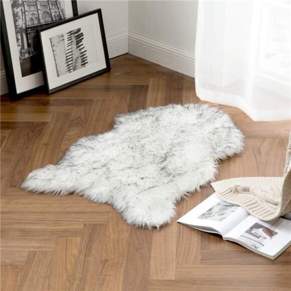 Fluffy Rug Soft Shaggy FauxFur AreaRug Luxury Plush Sheepskin Carpet for Bedroom - Picture 5 of 7